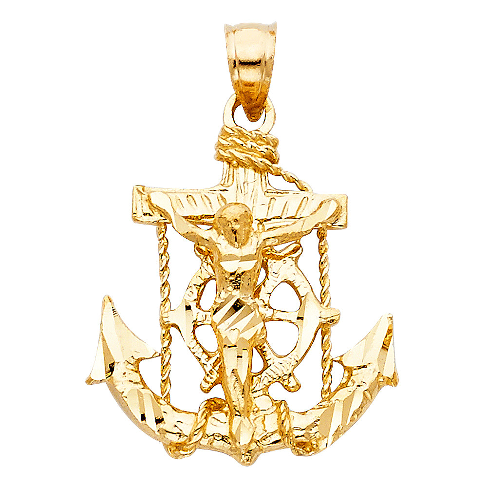 14k Anchor Pendant