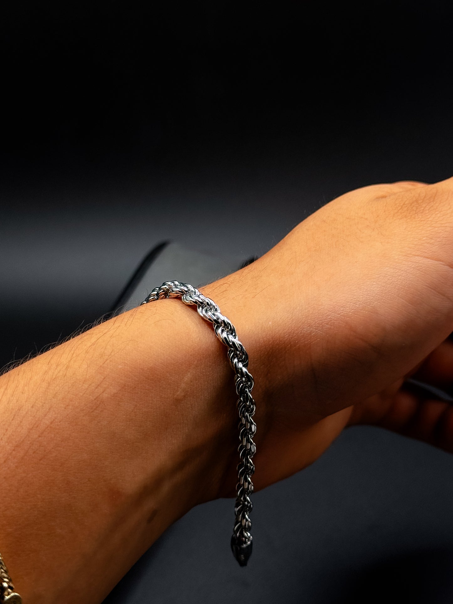 Silver Rope Bracelet