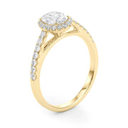 Halo Oval with Accented Band