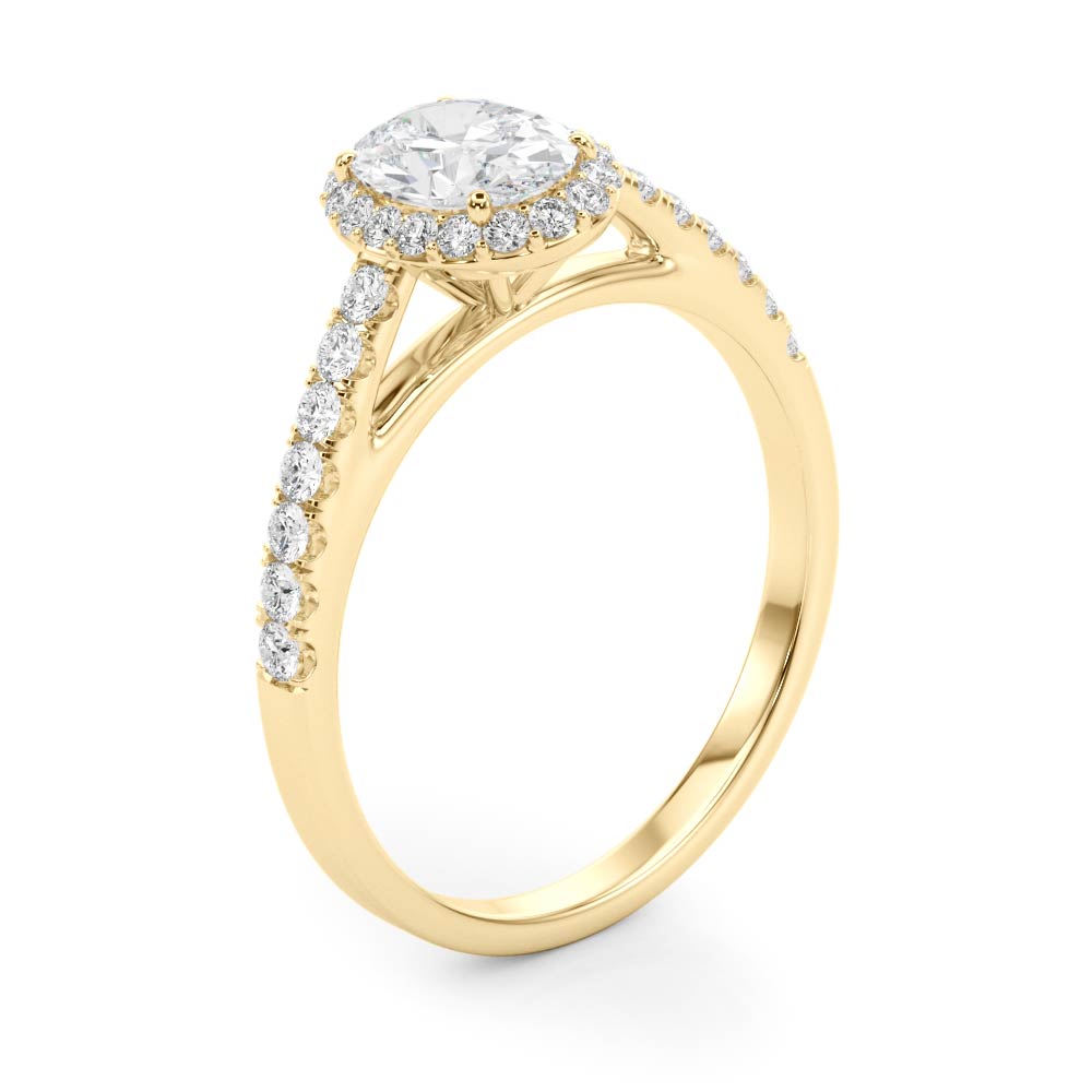 Halo Oval with Accented Band