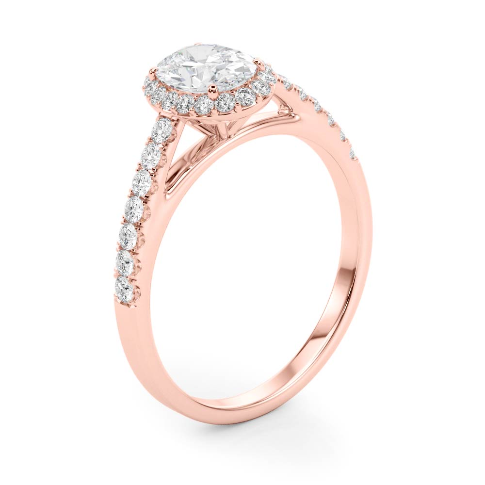 Halo Oval with Accented Band