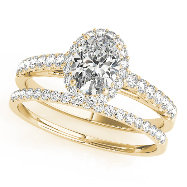 Halo Oval with Accented Band