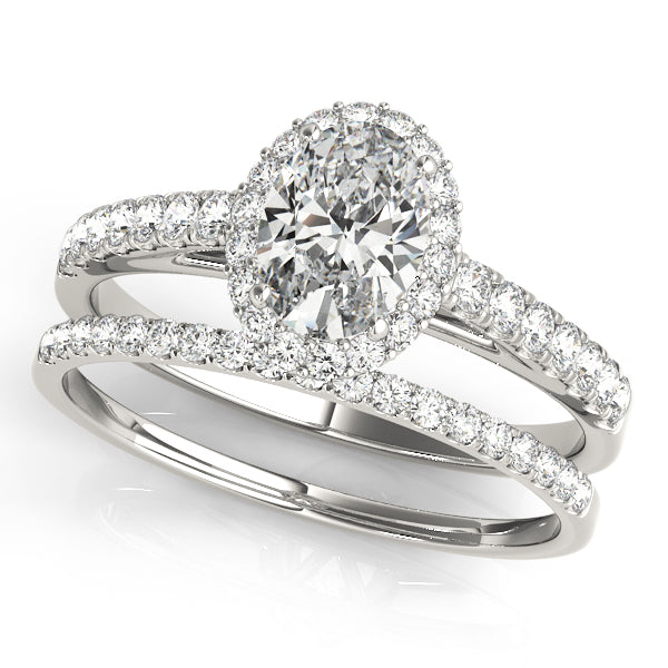 Halo Oval with Accented Band