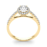 Halo Oval with Accented Band