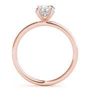 Oval with Hidden Halo Engagement Ring