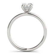 Oval with Hidden Halo Engagement Ring