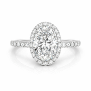 Halo Oval with Accented Band