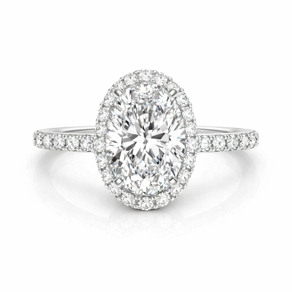 Halo Oval with Accented Band