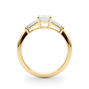 Baguette 3-Stone Emerald Cut Engagement Ring