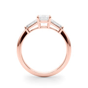 Baguette 3-Stone Emerald Cut Engagement Ring