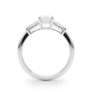 Baguette 3-Stone Emerald Cut Engagement Ring