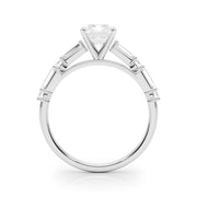 Cushion Baguette Engagement Ring