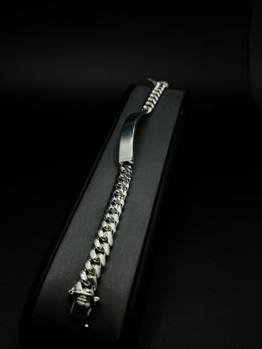 Silver Miami Cuban ID Bracelet