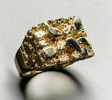 14k Gold Nugget Ring